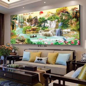Tranh Treo Tường Thuận Buồm Xuôi Gió/ Tranh Phong Thuỷ Treo Phòng Khách/ Tranh Tráng Gương/ Trang Trang Trí Decor Phòng