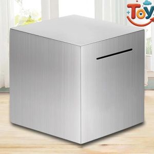 Stainless Steel Piggy Bank Simple Anti-Fall Large Capacity Childrens Piggy Bank Coin Jar Money Saving Gift Daily Life Savings