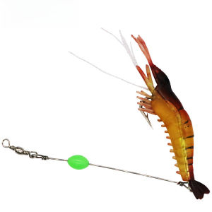 Luminous Shrimp Bait Fishing Lure with Hooks for Night Fishing 9cm/6g Artificial Silicone Glow Silicon Soft Lure