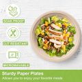 Paper Plates 10 inch, 50 Pack Compostable Plates, Eco Friendly Recycled Paper Plates, Brown Paper Plates Heavy Duty, Large Paper Plates Sturdy. 