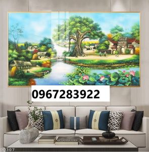 Tranh gạch đẹp đồng quê