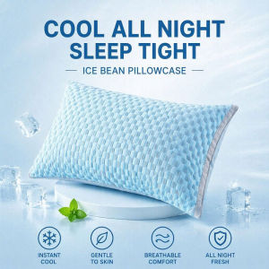 Cooling Pillowcase Sarung Bantal Ice Bean Washable Breathable Summer Sejuk Soft Tidur
