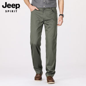 JEEP SPIRIT Mens Pants Oversized Casual Pants Thin Ice Silk Pants Casual Pants Loose Breathable Casual Pants