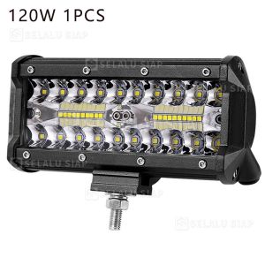 2PCS Mobil yang dipimpin bar lampu offroad 4x4 lampu kabut lampu sorot 12v 24v 120W dioda lampu truk pertanian traktor perahu suv atv light bar / lampu kerja untuk mobil traktor perahu off-road truk suv atv lampu servis mobil