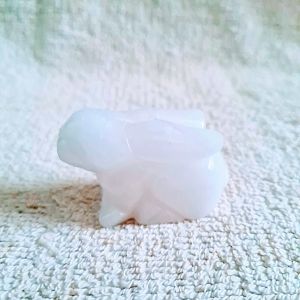 2in Natural Semiprecious Stone Stones Crystal Crystals Zodiac Rabbit Rabbits 天然半宝石水晶十二生肖兔子