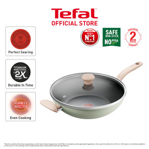 Tefal So Matcha Wokpan with lid 30cm (Non-stick Cookware Titanium 2x Non-stick coating Thermo-signal Thermo-fusion)