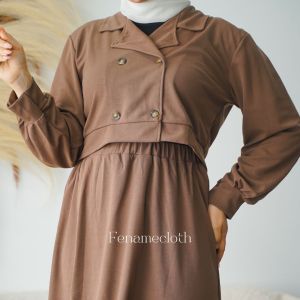 Fashion muslim setelan wanita lebaran Olivia Set lengan panjang terbaru