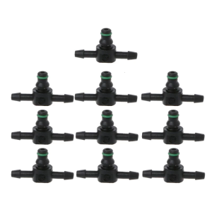 10 Pcs for T Type Connector Pipe Hose Joiner Tube Fuel For 110 Series Injector Common Rail Injector Return Oil Backflow