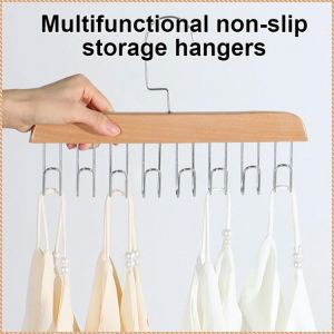 Hangers Practicality 360° Rotation Fashion Anti-corrosion Process Durable High Quality Lotus Wood