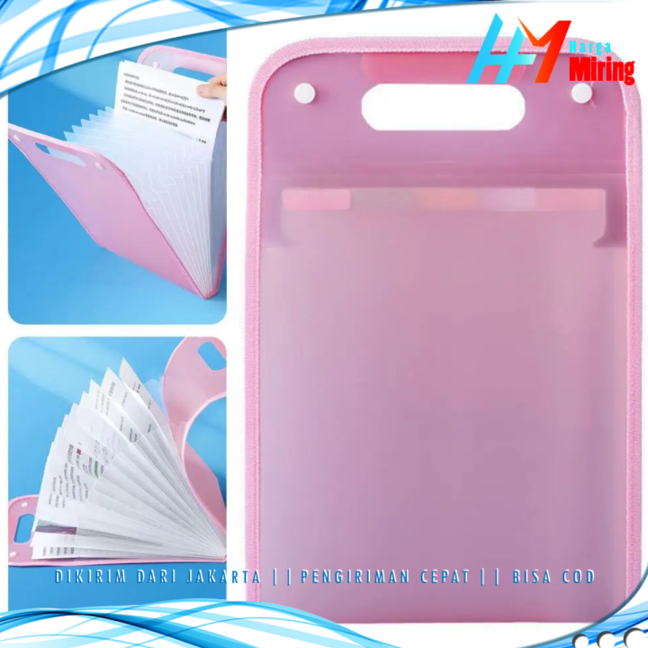 Tas File Visual Tas file Handle Warna Transparan Anti Air Multi Layer Folder Tas File ...