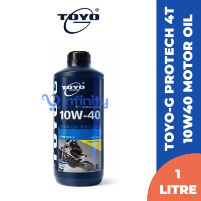 TOYO-G Protech Sae 10W-40 4-Stroke Motorcycle Synthetic Ester Mix Engine Oil (1L)