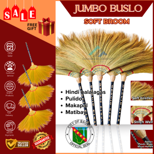 OmniMerchDepot Jumbo Buslo Soft Brooms Walis Tambo Makapal Matibay Broom Sweeper Softbroom Baguio walis Original Jumbo Buslo Walis Tambo Makapal at Matibay Soft Broom Heavy Duty Household Sweeper Cleaning Tool