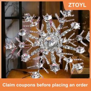 【ZTOYL】 Thời trang sang trọng Rhinestone bông tuyết trâm cài cho phụ nữ quần áo áo trang sức phụ kiện Quà Tặng