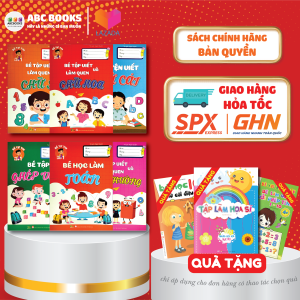 Sách - Bộ 6 Cuốn sách Bé Tự Tin Vào Lớp 1 Giúp Bé Làm Quen Chữ Cái và Chữ Số