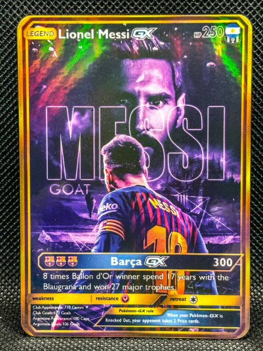 ポケモン - messi Lionel Messi GX Pokemon Sapphire Custom Art Card. Ballon D