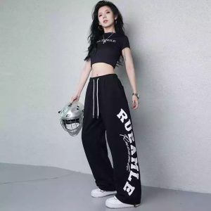RUEAMLE BAGGY PANTS WANITA BASIC SIMPLE KOREAN STYLE - CELANA PANJANG WANITA KEKINIAN