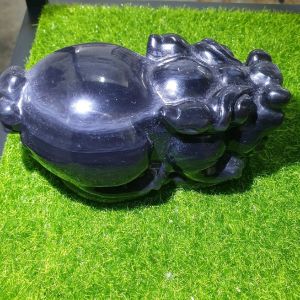 Black Obsidian Pixiu+free Black" obsidian hulu" (gourd )