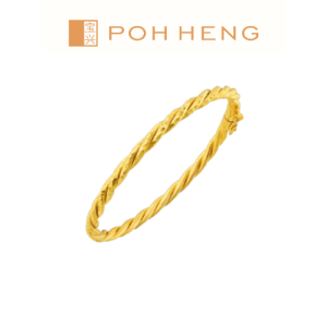 Poh Heng Jewellery 22K Crafted Bangle in Yellow Gold[Price By Weight]