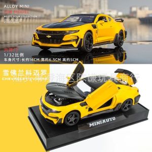 2026 1:32 Camaro Alloy Car Diecasts & Toy Vehicles Car Model Sound and Light Pull Back Car Toys for Boys Gifts