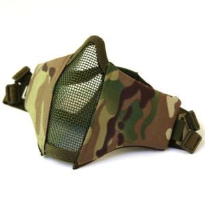 WOSPORTS Paintball Breathable Protective Tactical Half Face Mask Metal Mesh Hunting Mask Combat Masks