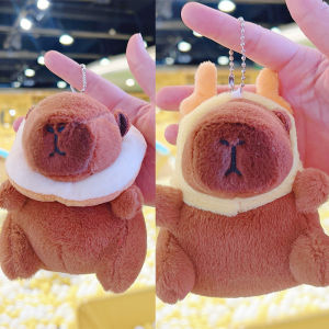 【LAKEBAO】 Capybara พวงกุญแจตุ๊กตารูปการ์ตูน พวงกุญแจตุ๊กตายัดนุ่นนุ่มกระเป๋าเป้สะพายหลังพวงกุญแจรถพวงกุญแจของขวัญสำหรับเด็ก