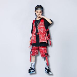 KAYLIE Baju Dance Anak Perempuan Vest Printing Korean 3in1 Katun Usia 2-14 Tahun LITTLE ROOM KIDS