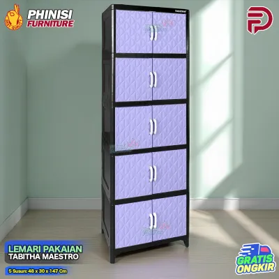 Lemari Plastik Tabitha Mestro Tabitha Mini Susun 4 Lemari Pakaian Plastik Lemari Pintu Serbaguna