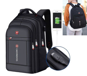 Mens Backpack Bag Large Capacity bag Outdoor Sports Travel Business Bag  Early highSchool Bag Men and Women Computer Bag Beg Lelaki With USB Charging Port