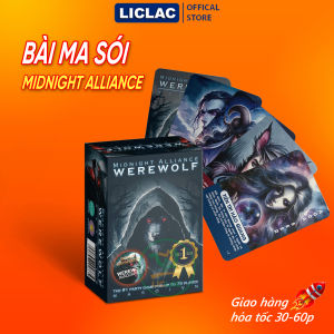 Bài Ma Sói Midnight Alliance 66 Lá Việt Hoá phiên bản Mới Nhất hoạ tiết bắt mắt Boardgame Werewolf