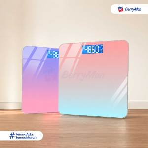 Timbangan Badan Digital LED Motif Gradient Max 180 Kg Presisi & Akurat Body Scale Aesthetic