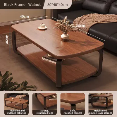 Center Table Coffee Table 2 layers Sofa Table Veneer Table Simple Modern Tea Table For Living Room