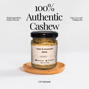 Cici 100% Roasted Cashew Nut Butter (Stone Ground Vegan) Paté di Anacardi | Keto-friendly | diabetic friendly