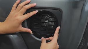 HH8 TESIN Car Front Fog Light Lamp Hoods Protector Cover For Suzuki Jimny 2012-2017 Foglight Decoration Guard Exterior Accessories 6N8Y2