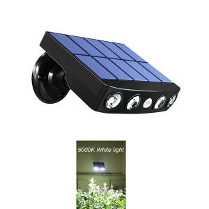 Vimite 4LED Solar Light Outdoor Home Courtyard Lawn Garden Manor Wall Lamp Rural Outdoor Lighting Sensor Monitoring Street Lamp and Night Light Waterproof LED Upper and Lower Lights Outdoor Decoration Garden Wall Lamps