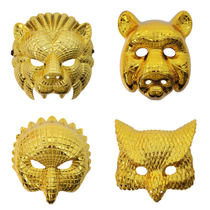 หน้ากากฮาโลวีนสำหรับผู้หญิงผู้ชายฮาโลวีนคาร์นิวัลการเต้นรำสวมหน้ากากของตกแต่งงานปาร์ตี้หน้ากากปาร์ตี้หน้ากากรูปสัตว์ทองหน้ากากคอสเพลย์