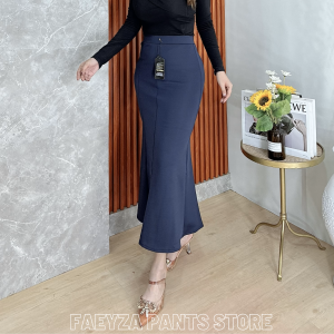Faeyza - Lunar Mermaid Skirt - Rok Span - Mermaid Skirt - Rok Flare Wanita - Rok Mermaid Basic Polos - Mermaid Maxi Skirt Rok Panjang Wanita