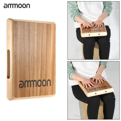ammoon Compact Travel Cajon Flat Hand Drum 31.5 * 24.5 * 4.5cm
