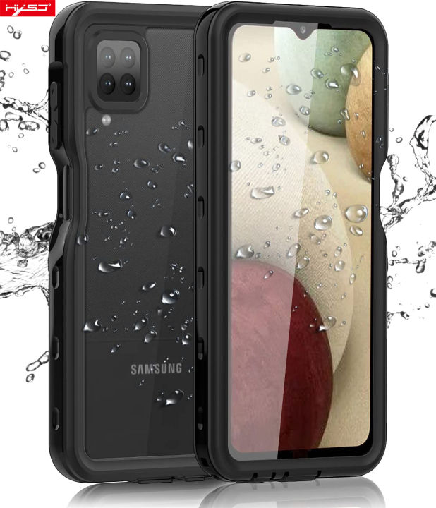 For Samsung Galaxy A12 Waterproof Case with Built-in Screen