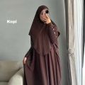 Mecca abaya set hijab gamis syari'i model terbaru 2024 bahan jersey premium jumbo M L XL/gamis polos adem viral gratis pashmina. 