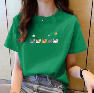 Áo thun nữ tay ngắn form vừa chất liêu thun cotton co giãn 4 chiều mềm mại mặt mát phù hợp khi măt hằng ngày