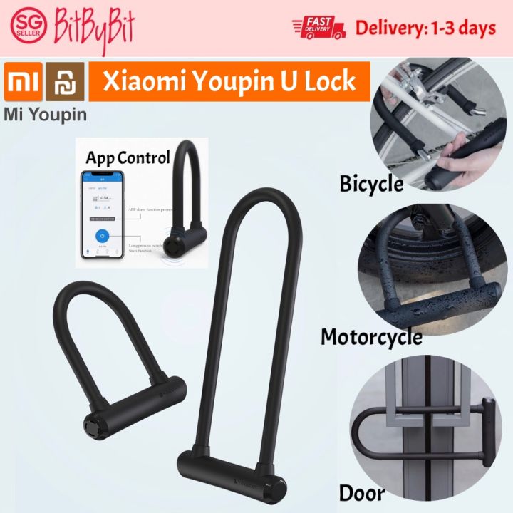 Xiaomi YouPin Yeelock U Lock sliding door Car Motorcycle Bike padlock Password Waterproof To Phone APP Smart Lock Lazada Singapore