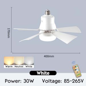 Ceiling Fan With Light Ceiling Fan With Remote Control Inverter Ceiling Fan With Light Bulb Electric Fan E27 Base Socket Fan 5 Blades 3 Wind Smart Silent Ceiling Fan For Bedroom Living Room Office