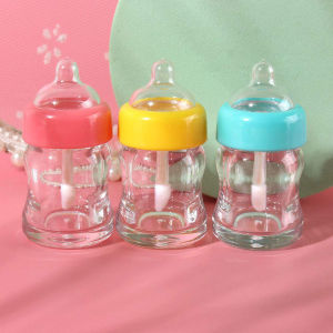 PTK52 โปร่งใส 7ml คอนเทนเนอร์เครื่องสำอาง DIY รูปร่างขวดนม หลอดลิปกลอสเปล่า ขวดรีฟิล ขวดลิปกลอส