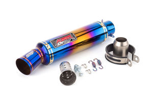 2Inches/51MM OPBR Motorcycle Modified Exhaust Muffler Pipe NLK Power Canister Pipe End Pipe Universal For Yamaha Y15ZR R15 V3 LC150 135LC Raider150 carb FI EXCITER150 SNIPER150 Y15 SONIC 150 click 125i Wave 110i etc