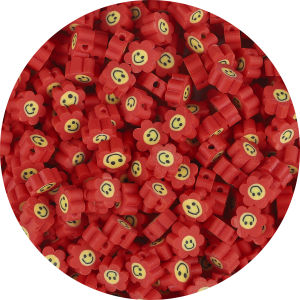 30 Hạt Cười Hoa Nhiều Màu 10Mm Hạt Cười Đất Sét Mềm Để Làm Vòng Tay Tự Làm Dây Chuyền Trang Sức