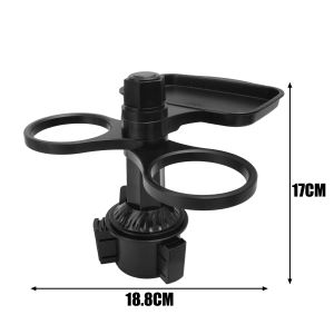 Car Cup Holder Expander Food Tray Adjustable Base 360 Rotating Car Table Drink Bottle Stand Phone Mount Auto Interior Accessories