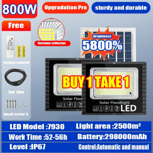 🔥Lifetime warranty🔥solar flood light Solar Light IP67 waterproof 8000W with remote Outdoor Light Waterproof LED Street Lamp Sensor Light solar lamp solar led light Night Light Floodlight Indoor Light solar lights with solar panel Solar Light