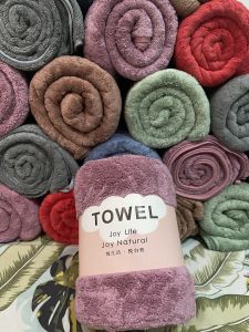 Handuk Mandi Dewasa Microfiber 140x70cm Daya Serap Tinggi Jumbo Tebal Lembut Polos Premium Termurah