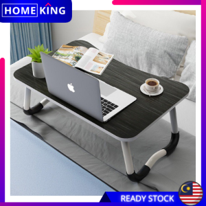 HOMEKING | Foldable Table Anti-slip Bed Mini Table Laptop Table Notebook Table - Ready Stock - High Quality Material - Space Saving - Convenient - With iPad/Stationary Slot - Use on Bed or Sofa