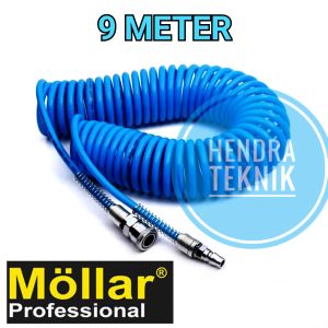 SELANG RECOIL PU 6M 9M MOLLAR UNTUK ANGIN COMPRESSOR SPIRAL 6 METER 9 METER SELANG POMPA COIL TUBING 8X5 PU CACING 6METER 9METER